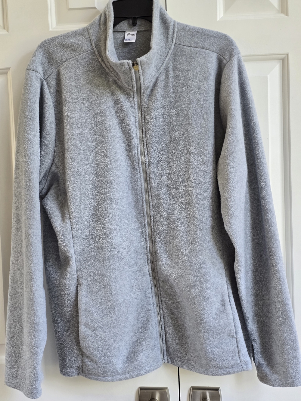 Old Navy Light Gray Women's Full-Zip Performance Fleece Jacket